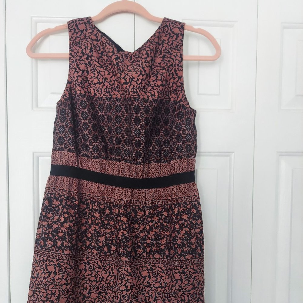 Black and brown printed dress